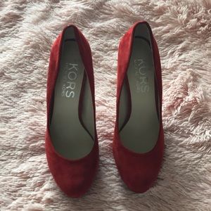 Michael Kors Red Suede Heels